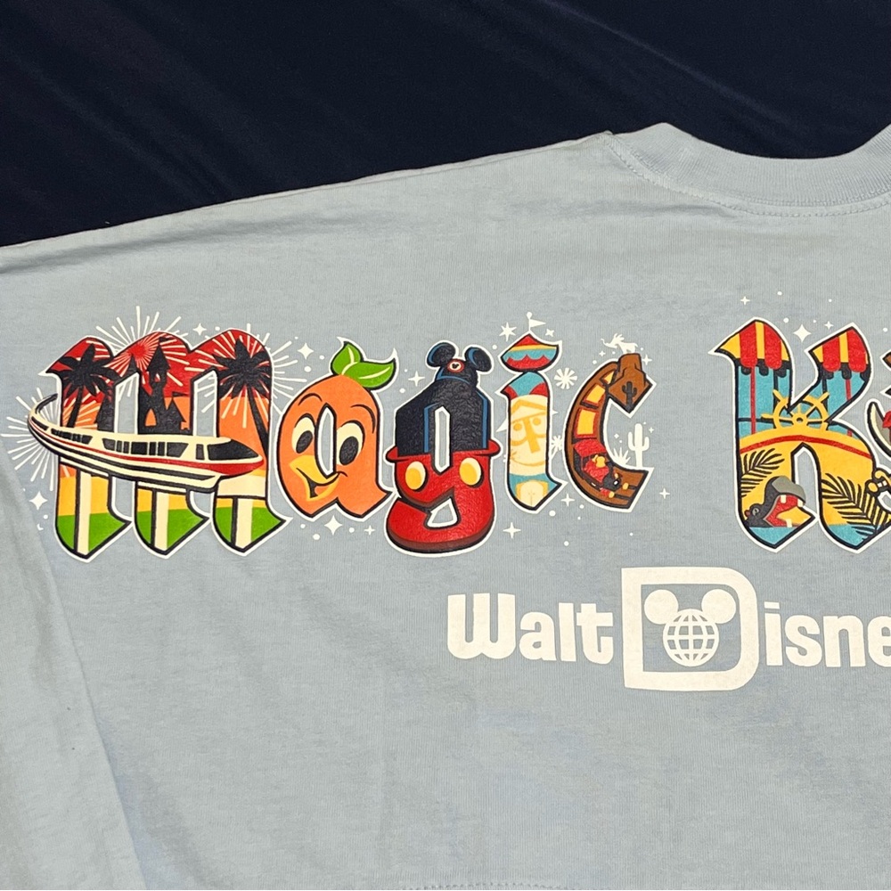 Disney Magic Kingdom Attraction & Character Letters Spirit Jersey NWT - Picture 4 of 8